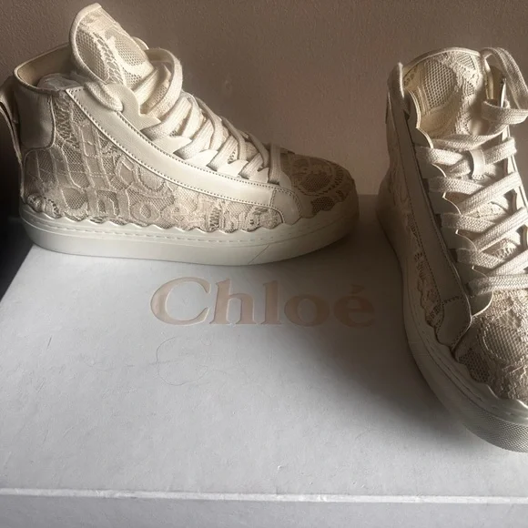 Chloe Lauren lace mid top  Sneakers - Picture 4 of 8